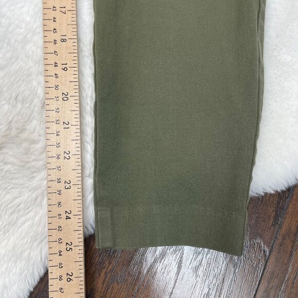Old Navy Pixie Pants 4 Olive Green High-Rise Skinny Ankle Stretch Cotton Twill - Picture 9 of 11